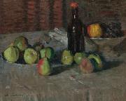 Alexej von Jawlensky Stilleben mit Apfeln und Flasche oil on canvas